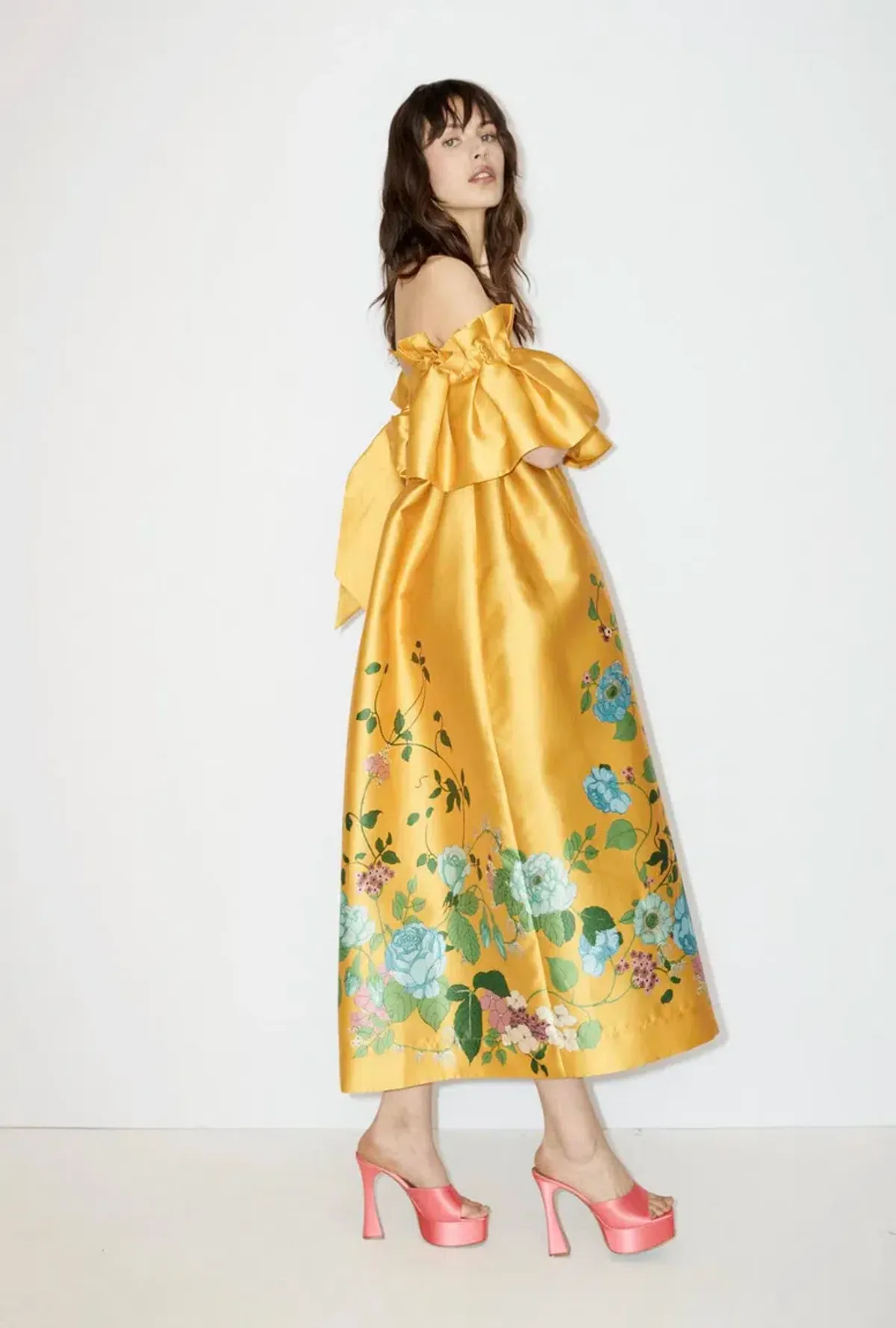 Alemais Dana Midi Dress Gold Size 12 - Image 3