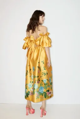 Alemais Dana Midi Dress Gold Size 12 for rent on The Volte - image 2