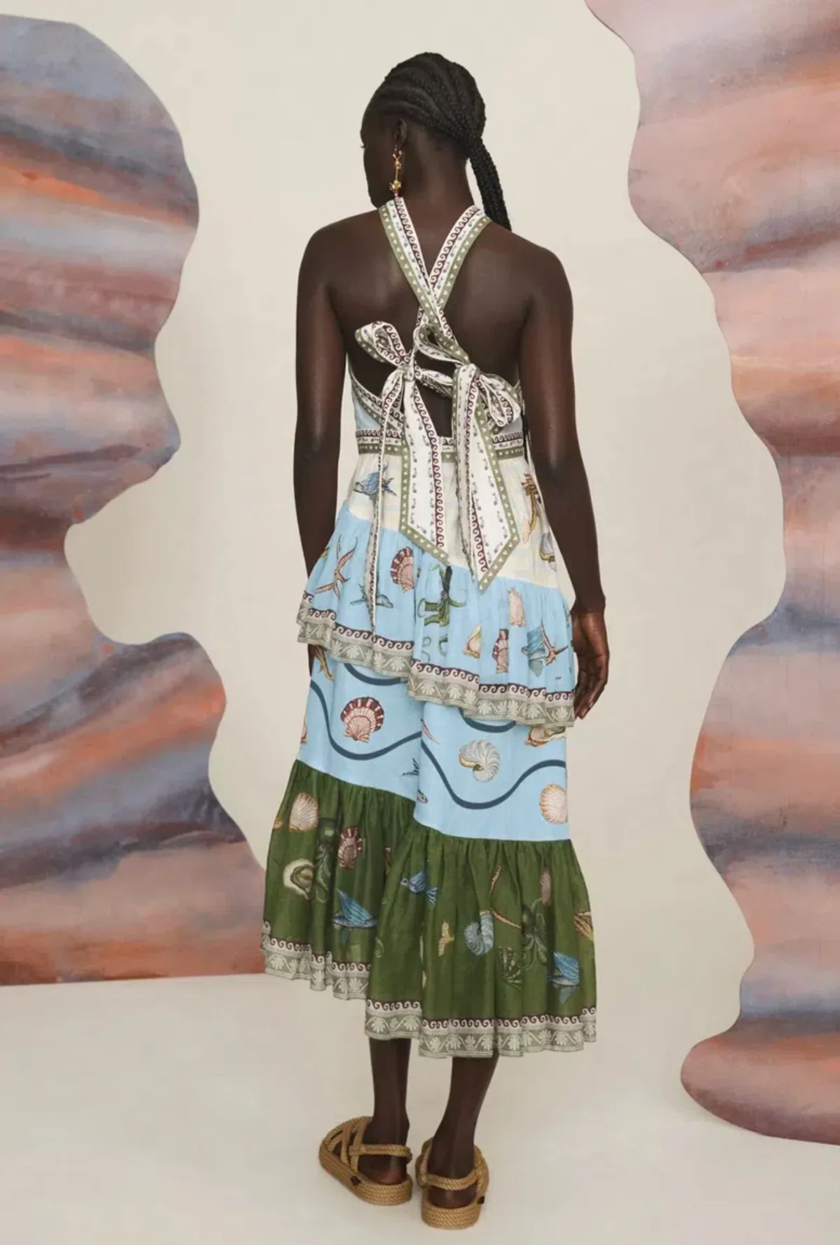 Alemais Bath House Midi Dress Multi Size 16 - Image 4