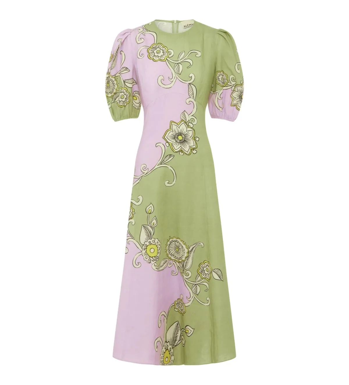 Alemais Sora Midi Dress Multi Floral Size AU 10 - Image 5