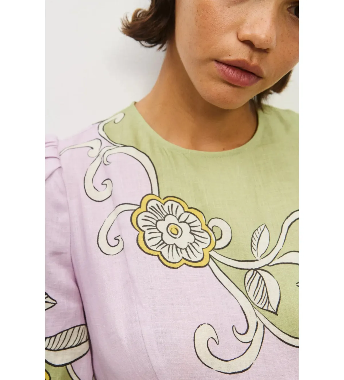 Alemais Sora Midi Dress Multi Floral Size AU 10 - Image 4