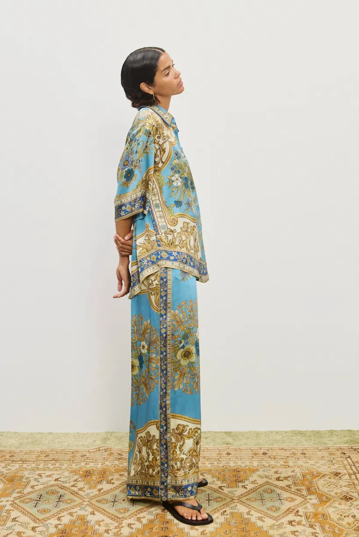 Alemais Cassie Silk Shirt and Pant Set Size AU 16 - Image 2