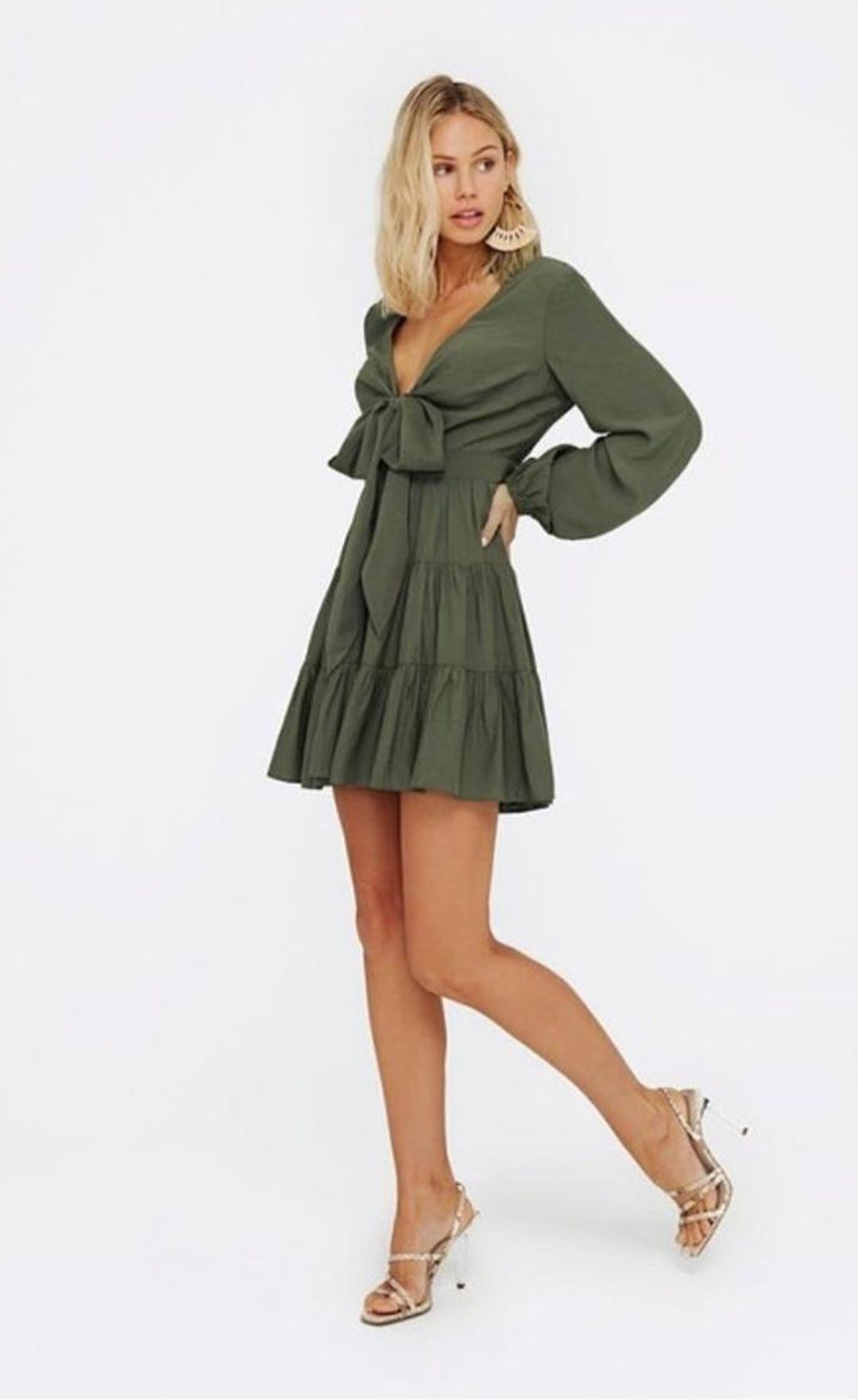 Sheike Republic Dress In Sage size 6 for rent on The Volte - main image