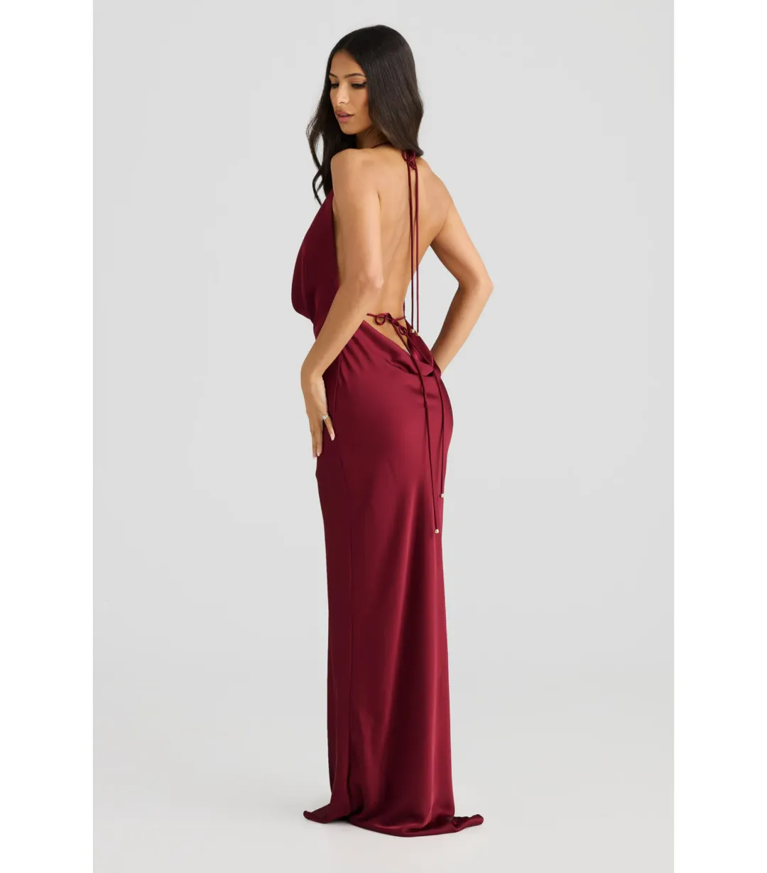 Melani The Label Josefina Maxi Dress in Shiraz Size AU 8 for rent on The Volte - main image