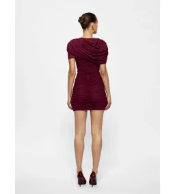 Effie Kats Phoenix Mini Dress in Burgandy Size AU 8 for rent on The Volte - image 3