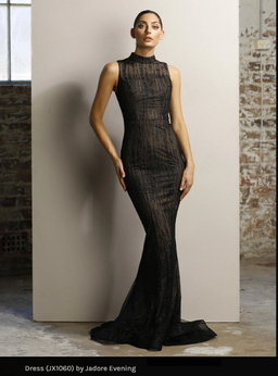 Jadore black evening gown size 10 for rent on The Volte - image 1