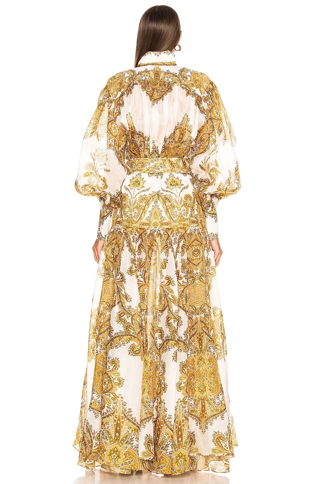 Zimmerman Zippy Billow Maxi Dress Golden Paisley Size 0 / SIze AU 8 for rent on The Volte - main image