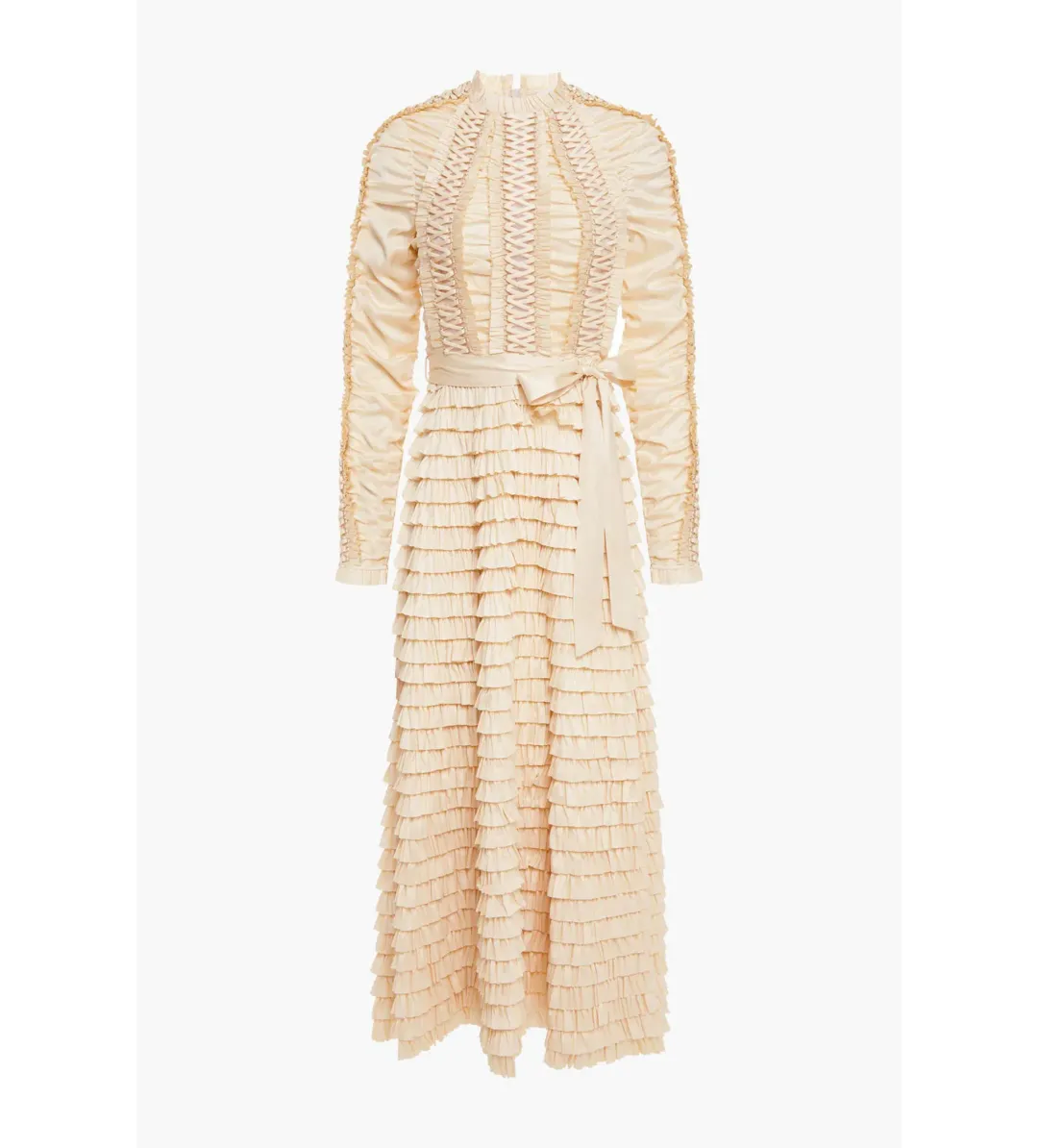 Zimmermann Espionage Ruffled Midi Dress in Cream Size 3/ AU 14 for rent on The Volte - main image