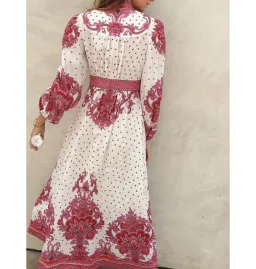 Zimmermann Bells Paisley Midi Dress Pink Size 0 / AU 8 for rent on The Volte - image 4