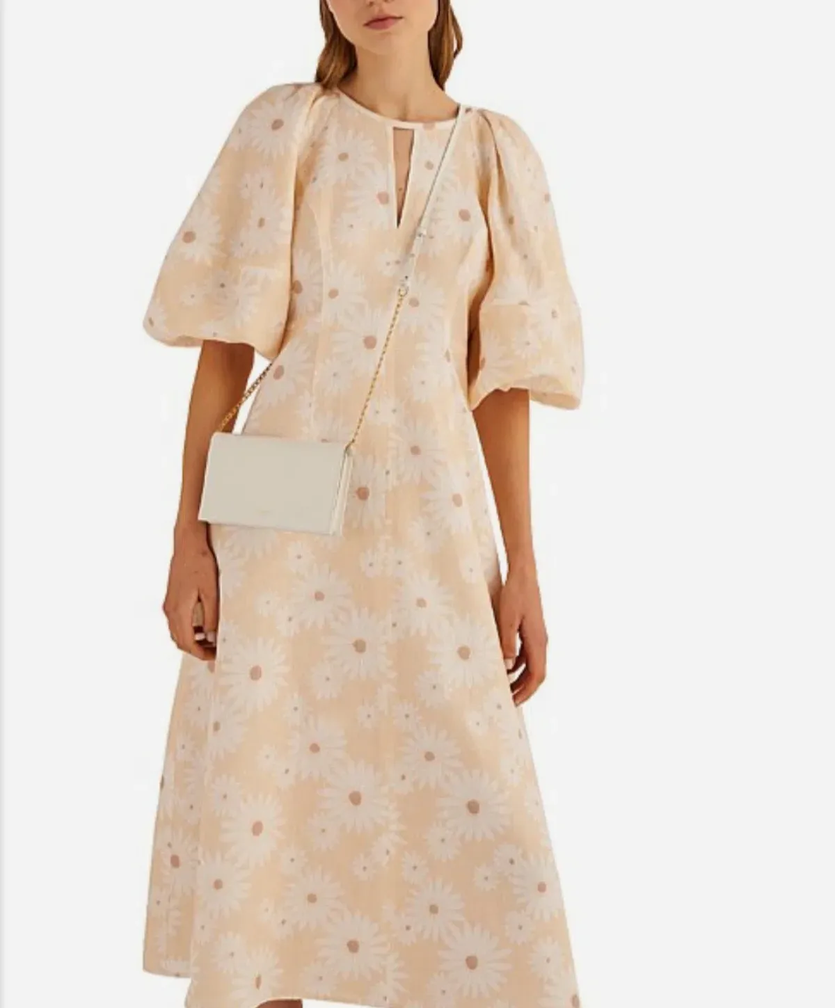 Oroton Daisy Print Midi Dress Size AU 12 for rent on The Volte - main image