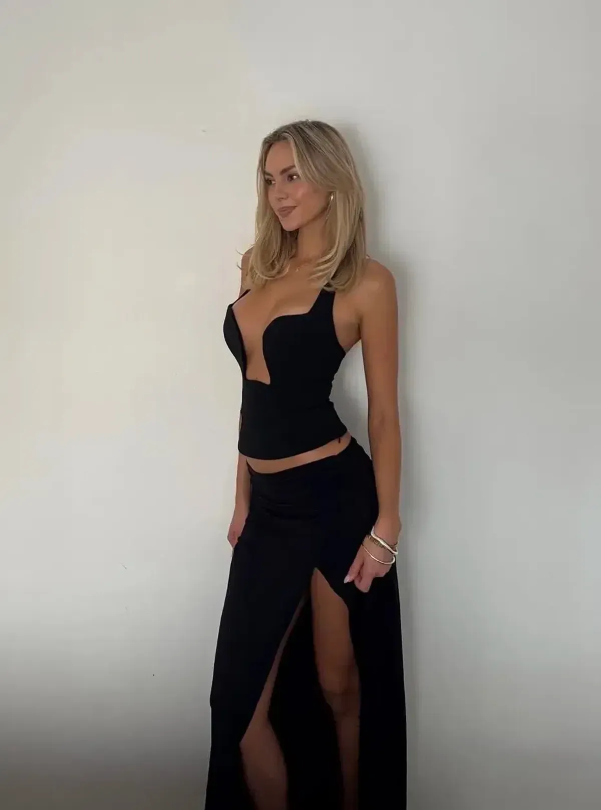 Kookai Alto Low Cut Top Black Size AU 12 - Image 3