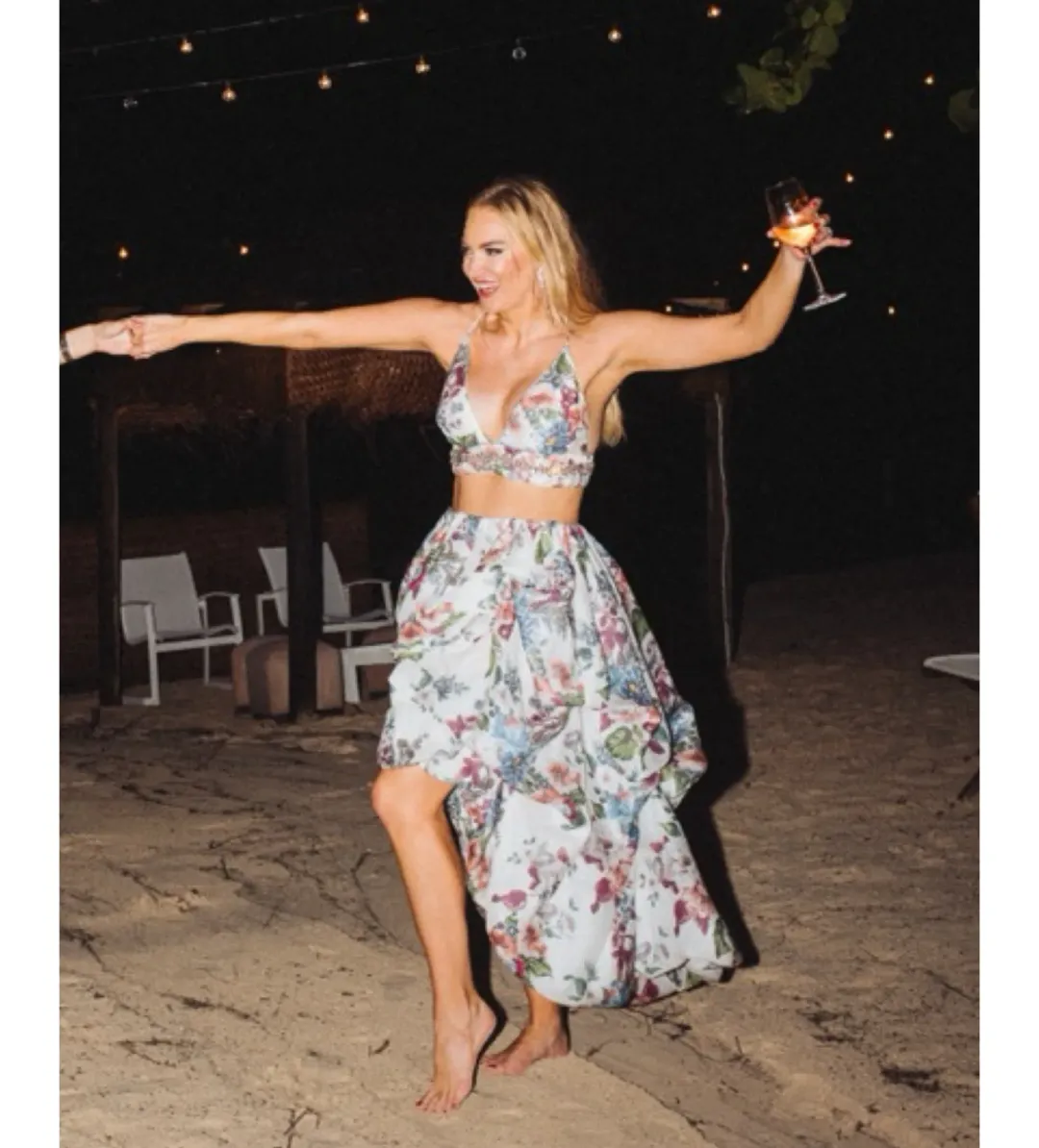 Zimmermann Matchmaker Draped Midi Skirt and Crop Set in Multi Size AU 8 for rent on The Volte - main image