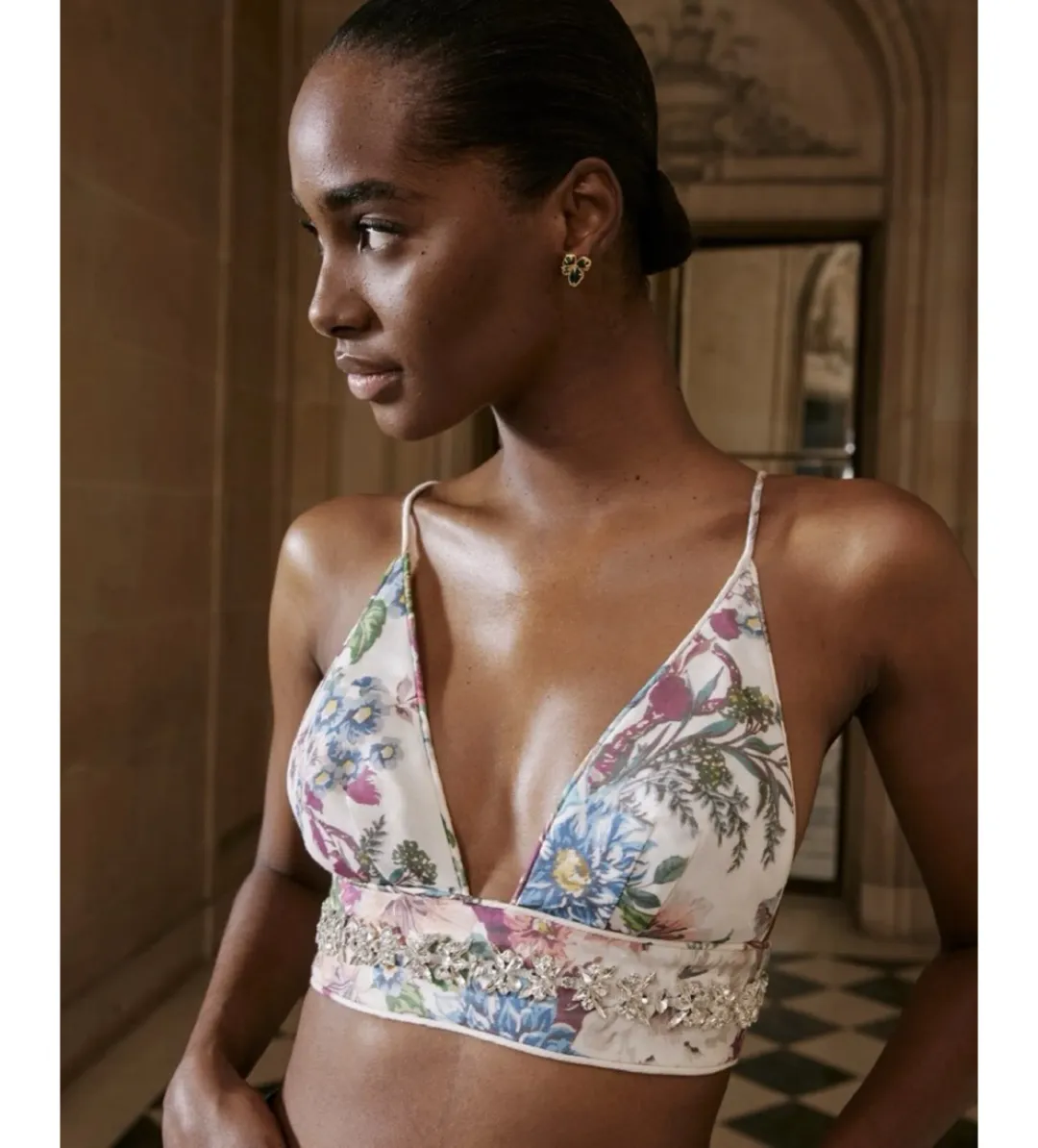 Zimmermann Matchmaker Draped Midi Skirt and Crop Set in Multi Size AU 8 for rent on The Volte - main image