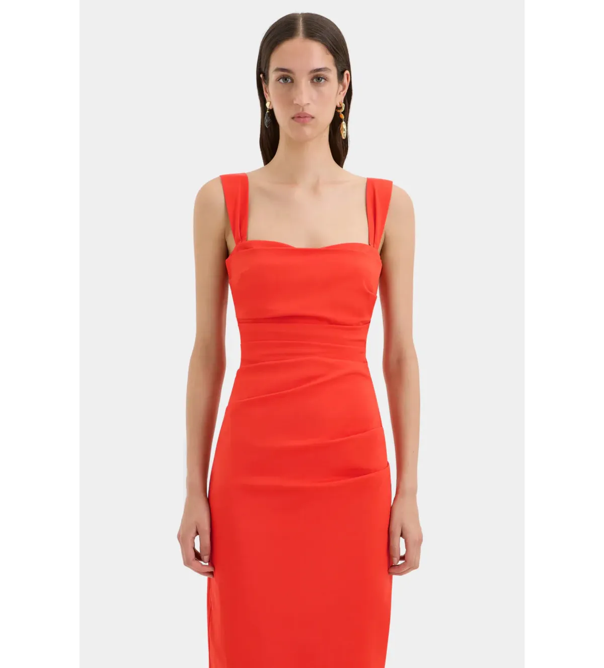 Sir The Label Dahlia Balconette Maxi Dress In Tangerine Size 2/AU 10 - Image 2