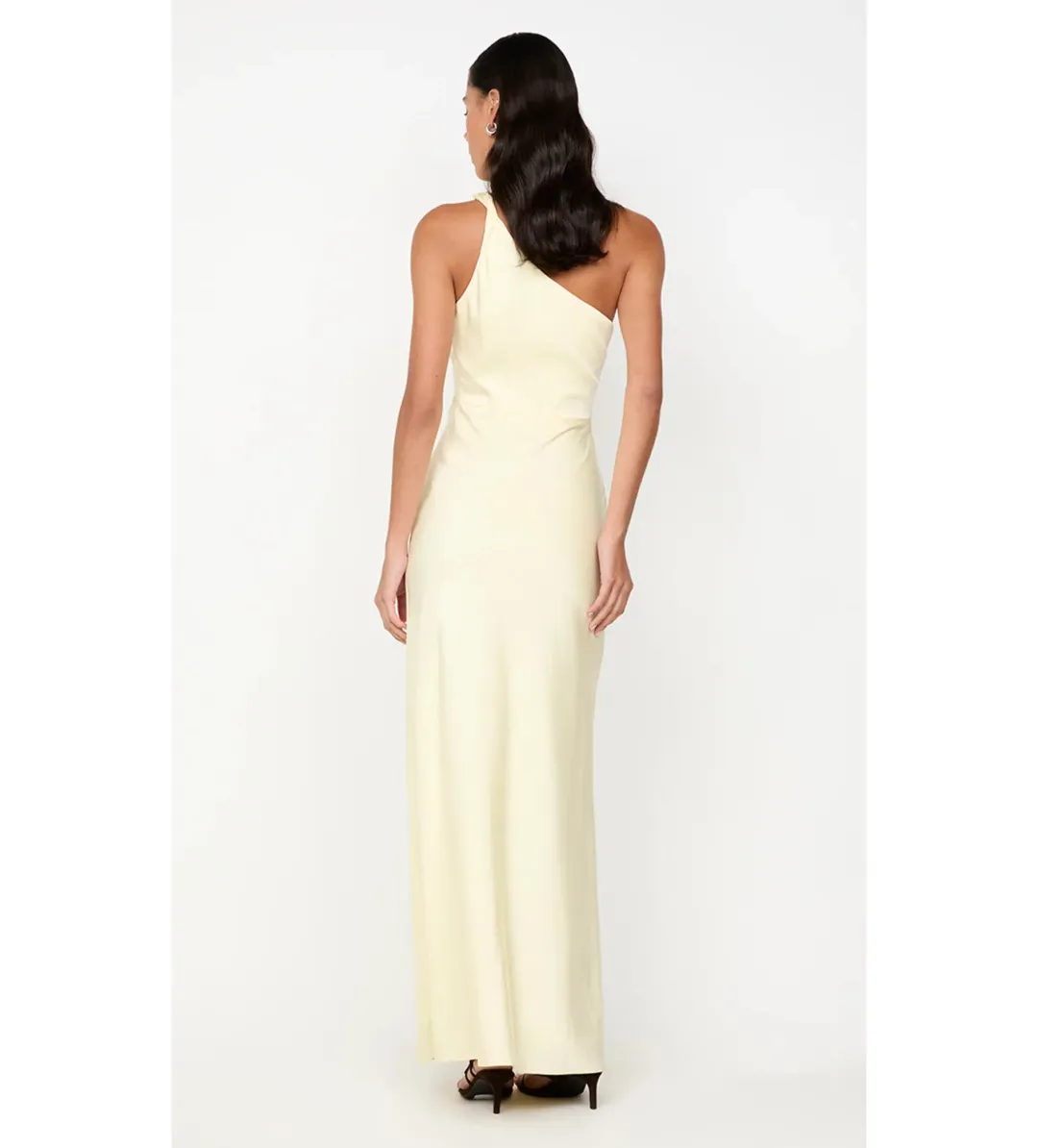 Bec & Bridge Lunetta Asym Maxi Dress Ice Yellow Size 10 for rent on The Volte - main image