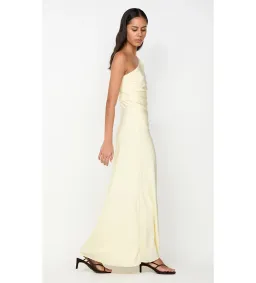 Bec & Bridge Lunetta Asym Maxi Dress Ice Yellow Size 10 for rent on The Volte - image 7