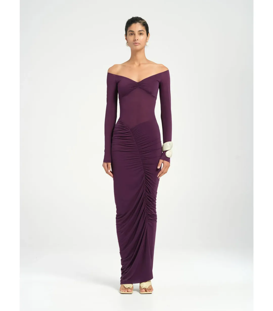 Benni Wilma Maxi Dress in Deep Purple Size AU 10 for rent on The Volte - main image