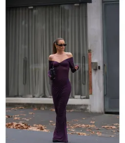 Benni Wilma Maxi Dress in Deep Purple Size AU 10 for rent on The Volte - image 1
