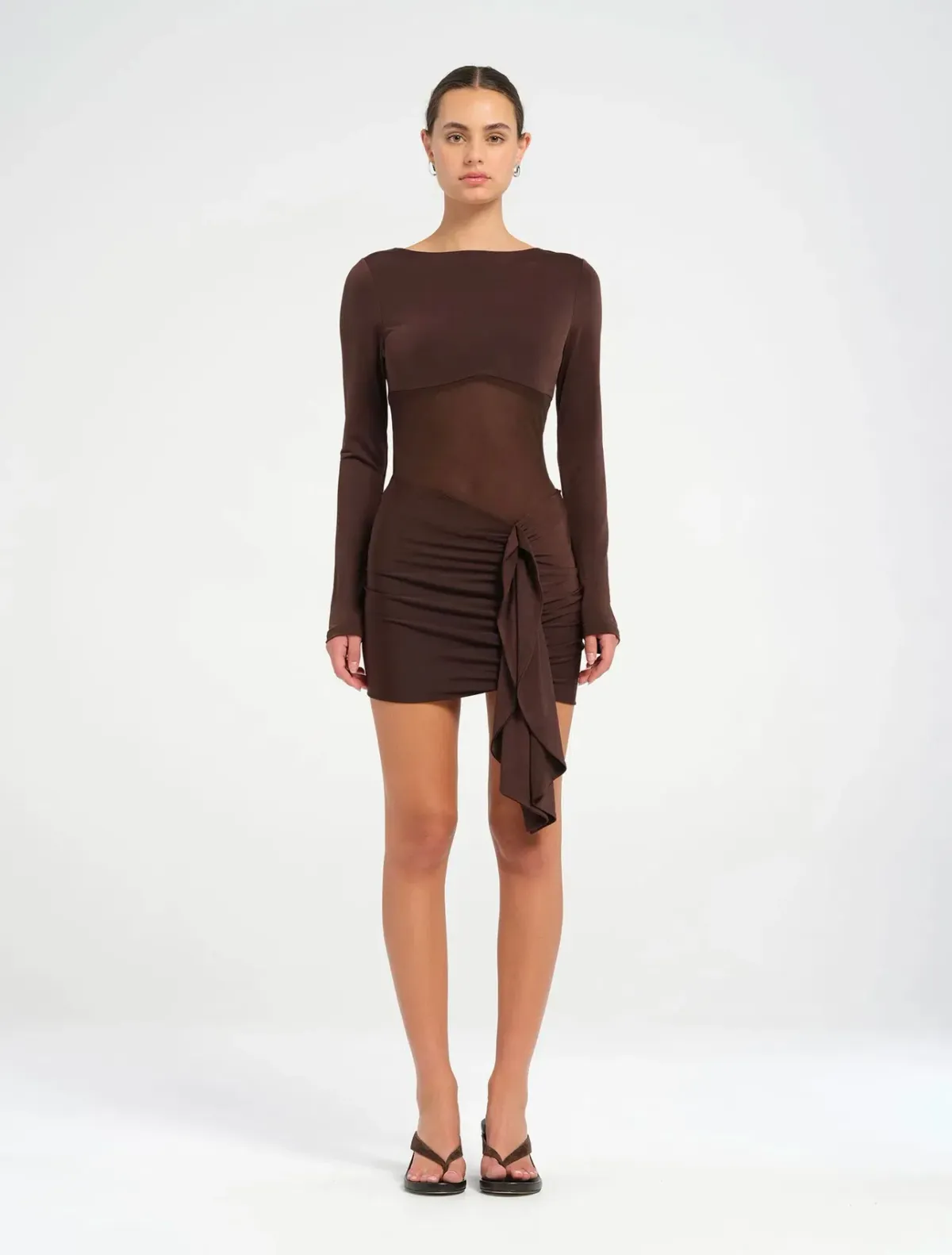 Benni Juni Mini Dress in Chocolate Size AU 8 - Image 1