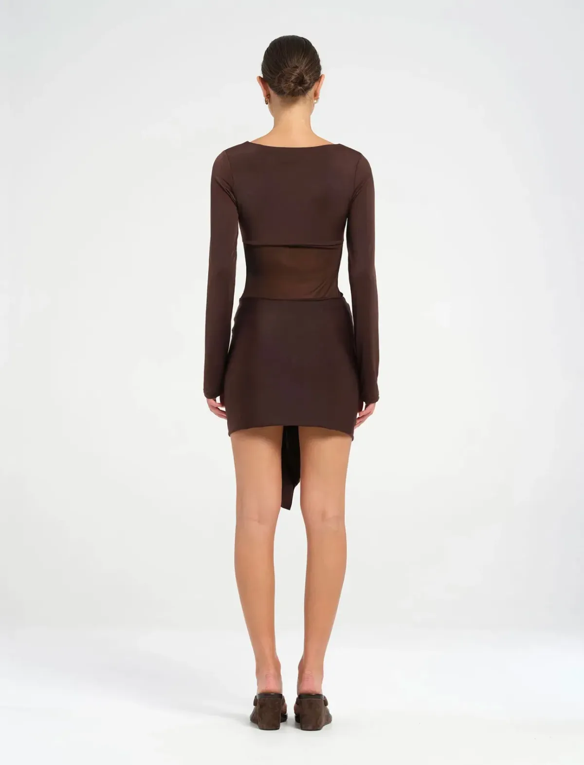 Benni Juni Mini Dress in Chocolate Size AU 10 - Image 3