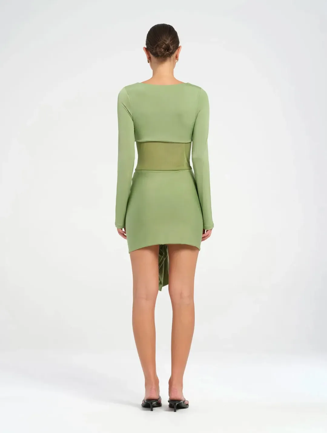 Benni Juni Mini Dress in Grass Size AU 6 for rent on The Volte - main image