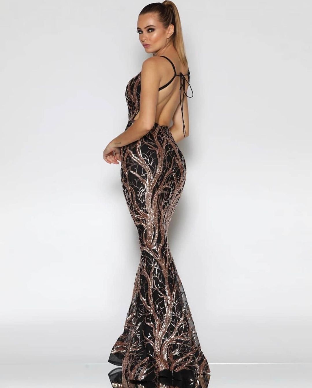 Jadore Sequin Mermaid Dress size 6 for rent on The Volte - main image
