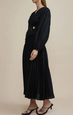 Acler Brooke Dress Midi Black Size AU 12 for rent on The Volte - image 2
