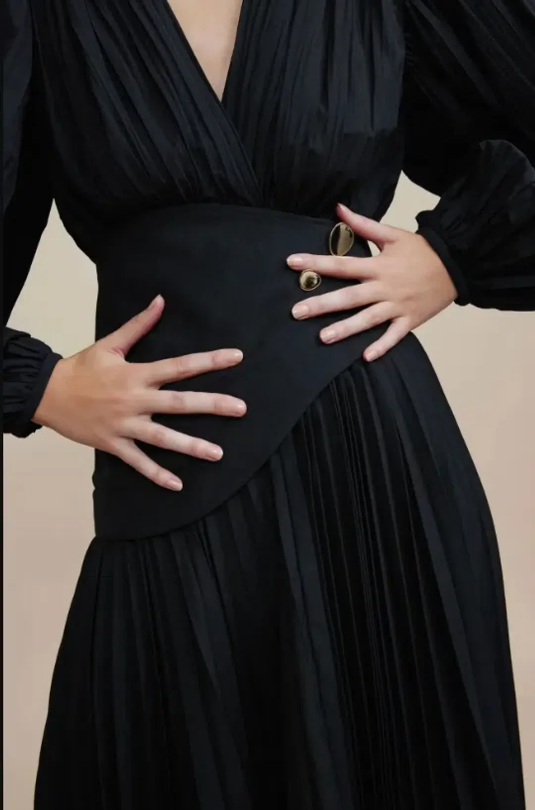 Acler Brooke Dress Midi Black Size AU 12 for rent on The Volte - main image