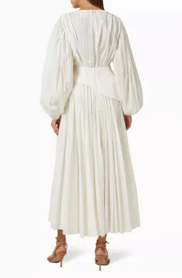 Acler Brooke Dress Midi Ivory Size AU 10 for rent on The Volte - image 3