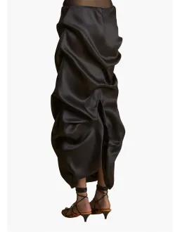 Khaite Olula Maxi Skirt in Black Size 6/XS for rent on The Volte - image 3