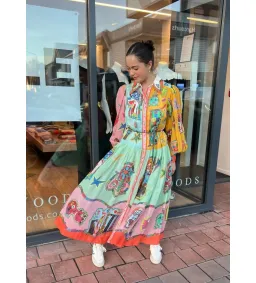 Alemais players Shirt Midi Dress Multi Size 14 for rent on The Volte - image 1