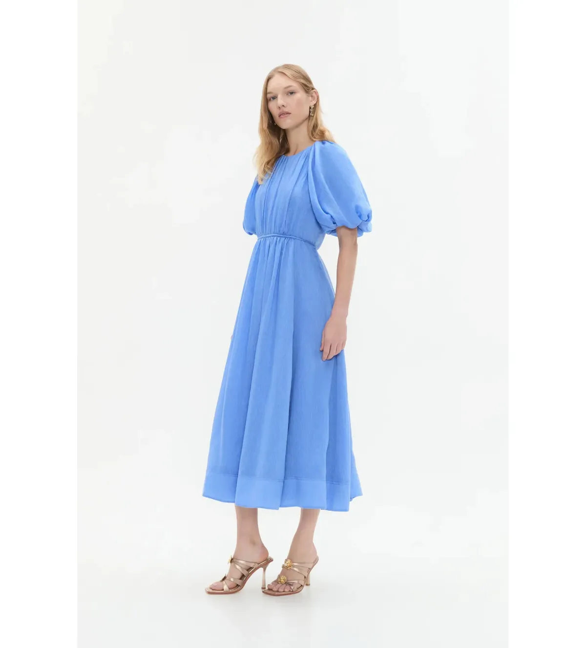 Aje Alma Midi Dress in Mist Blue Size 16 - Image 2