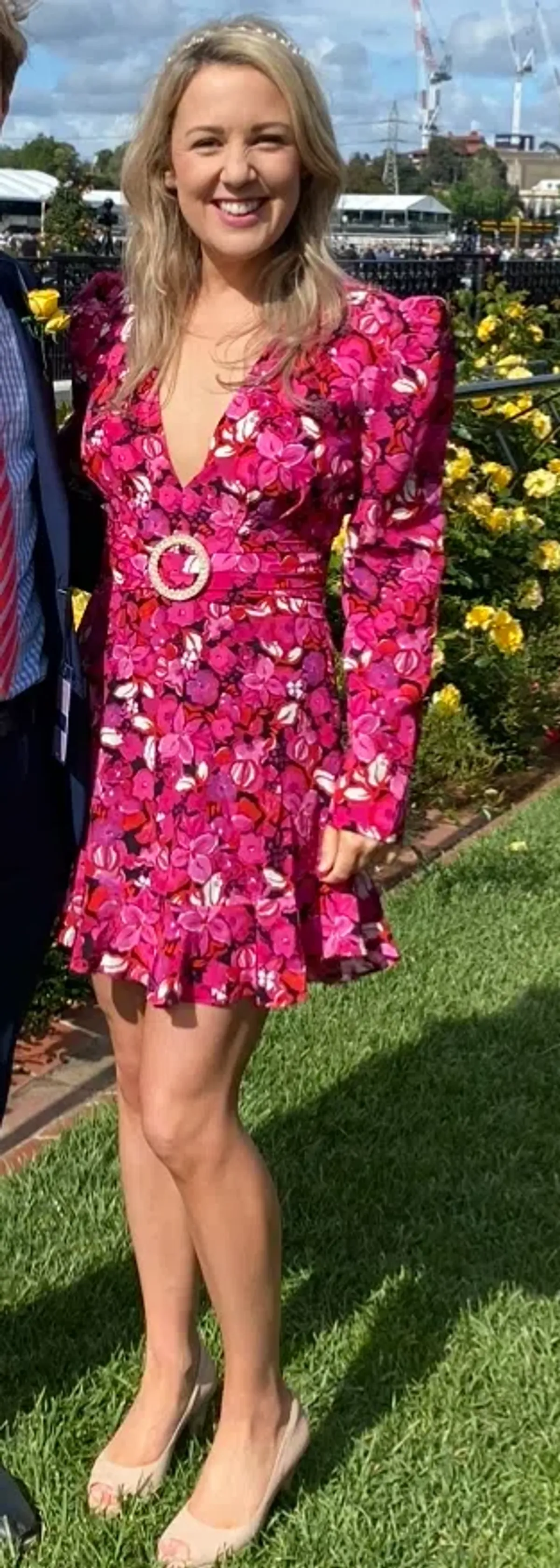 Rebecca Valance Bramble V-Neck Mini Dress Floral Size 8 - Image 5