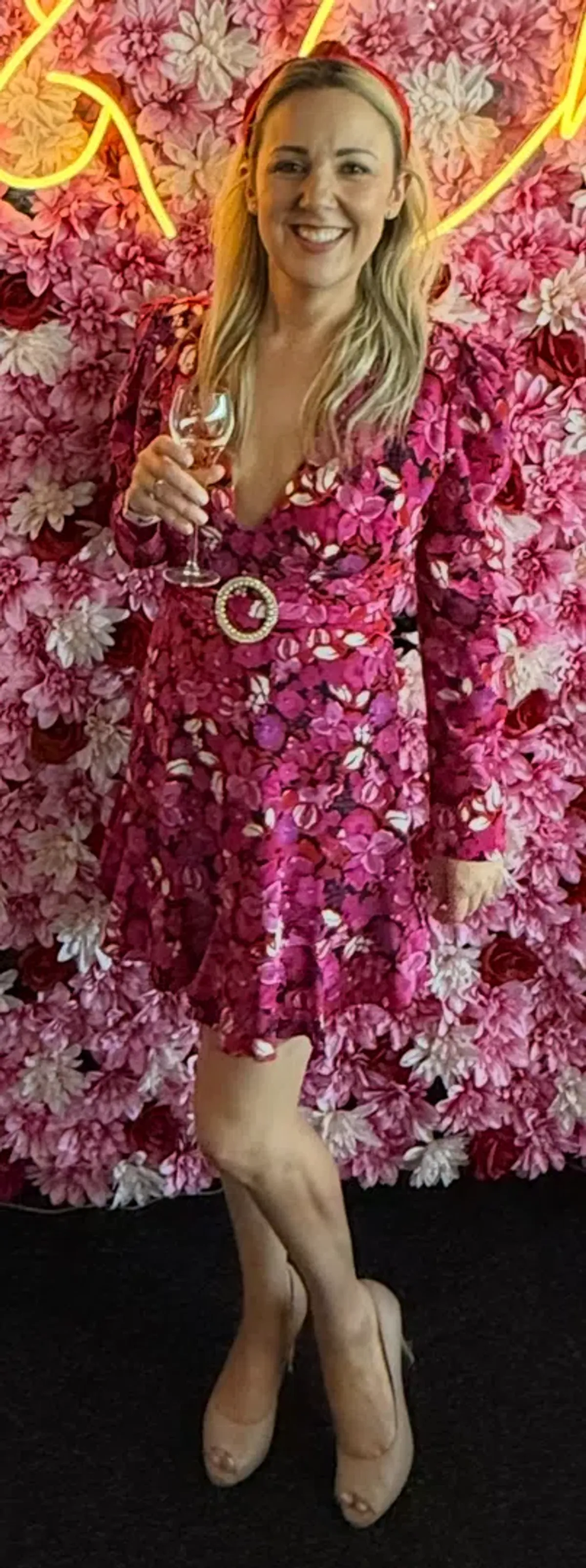 Rebecca Valance Bramble V-Neck Mini Dress Floral Size 8 - Image 7