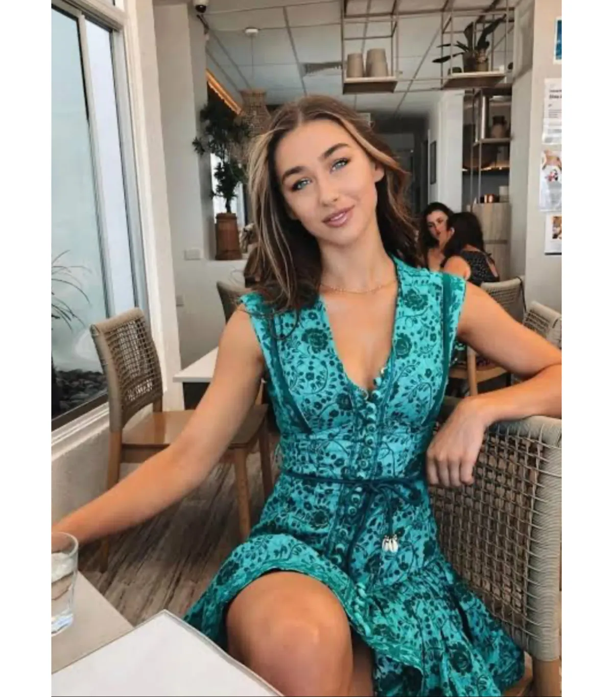 Zimmermann Lulu Panelled Flip High Neck Mini Dress in Jade Floral Print Size 2 / AU 12 - Image 3