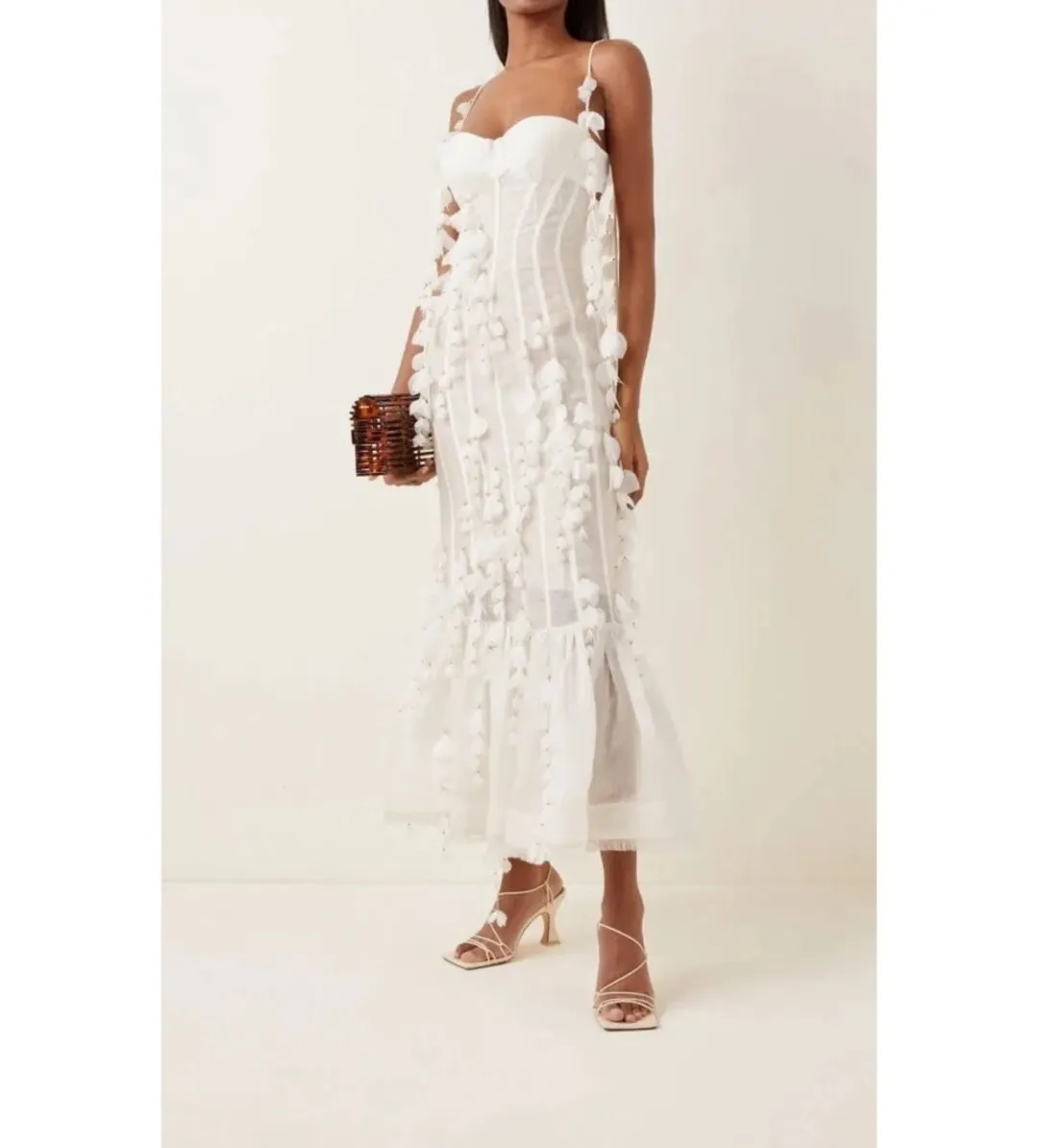 Zimmermann Botanica Petal Gown White Size 1/AU 10 for rent on The Volte - main image