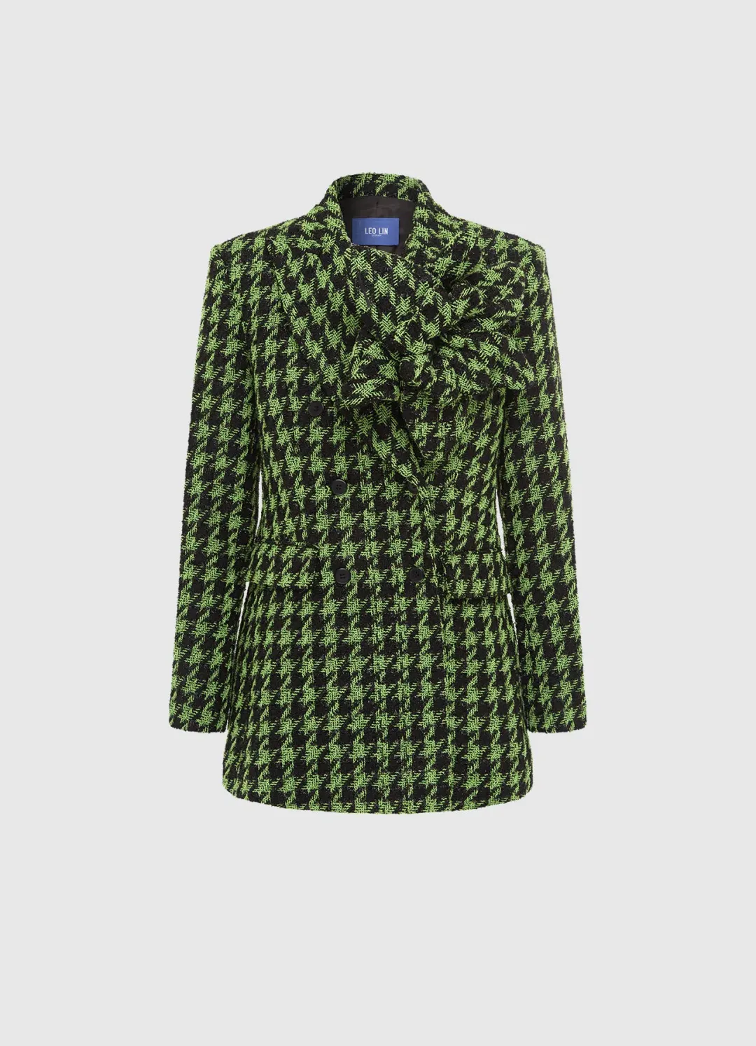 Leo Lin Jazlyn Tweed Blazer and Rosario Tweed Mini Dress Set in Houndstooth Size 8 for rent on The Volte - main image