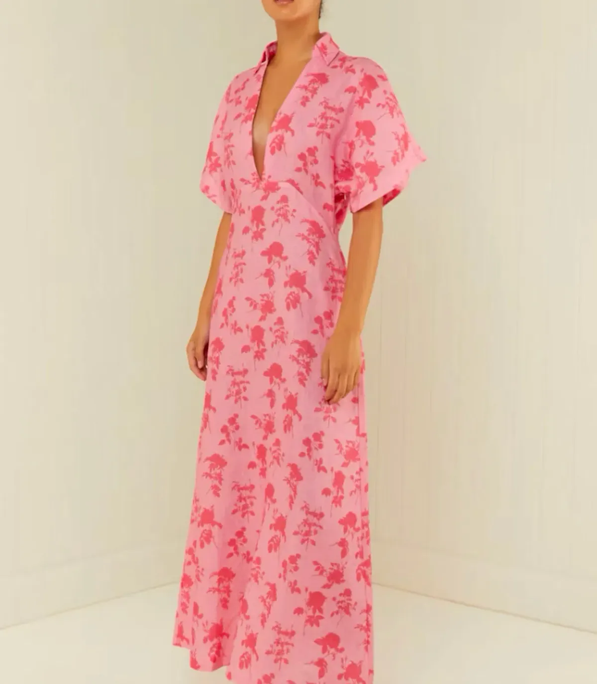 Palm Noosa Jasmine Dress Pink Floral Dress Size 6 - Image 2