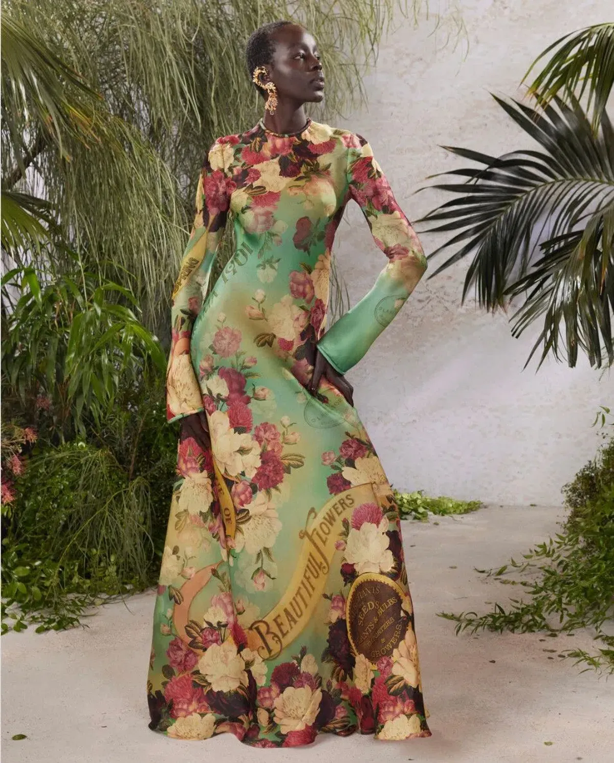 Zimmermann Wonderland Bias Slip Maxi Dress Peony Garden Floral Size 1 / AU 10 - Image 4