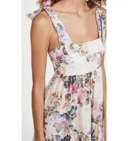 Zimmermann Brighton Tie Shoulder Dress in Antique Floral Size 0 / AU 8 for rent on The Volte - image 4