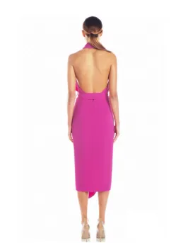 MISHA Lorena Midi Dress Fuchsia Pink Size 6 for rent on The Volte - image 2