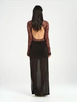 BENNI Oskar Maxi Dress in Chocolate Brown Size 8 / AU 8 for rent on The Volte - image 3