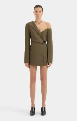 Sir the Label Sartoria Mini Dress Chocolate Size 2 / AU 10 for rent on The Volte - image 1