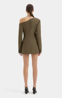 Sir the Label Sartoria Mini Dress Chocolate Size 2 / AU 10 for rent on The Volte - image 2