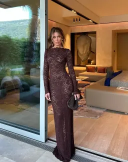 Arcina Ori Monet Maxi Dress Chocolate Size 8 for rent on The Volte - image 3