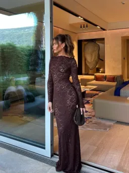 Arcina Ori Monet Maxi Dress Chocolate Size 8 for rent on The Volte - image 2