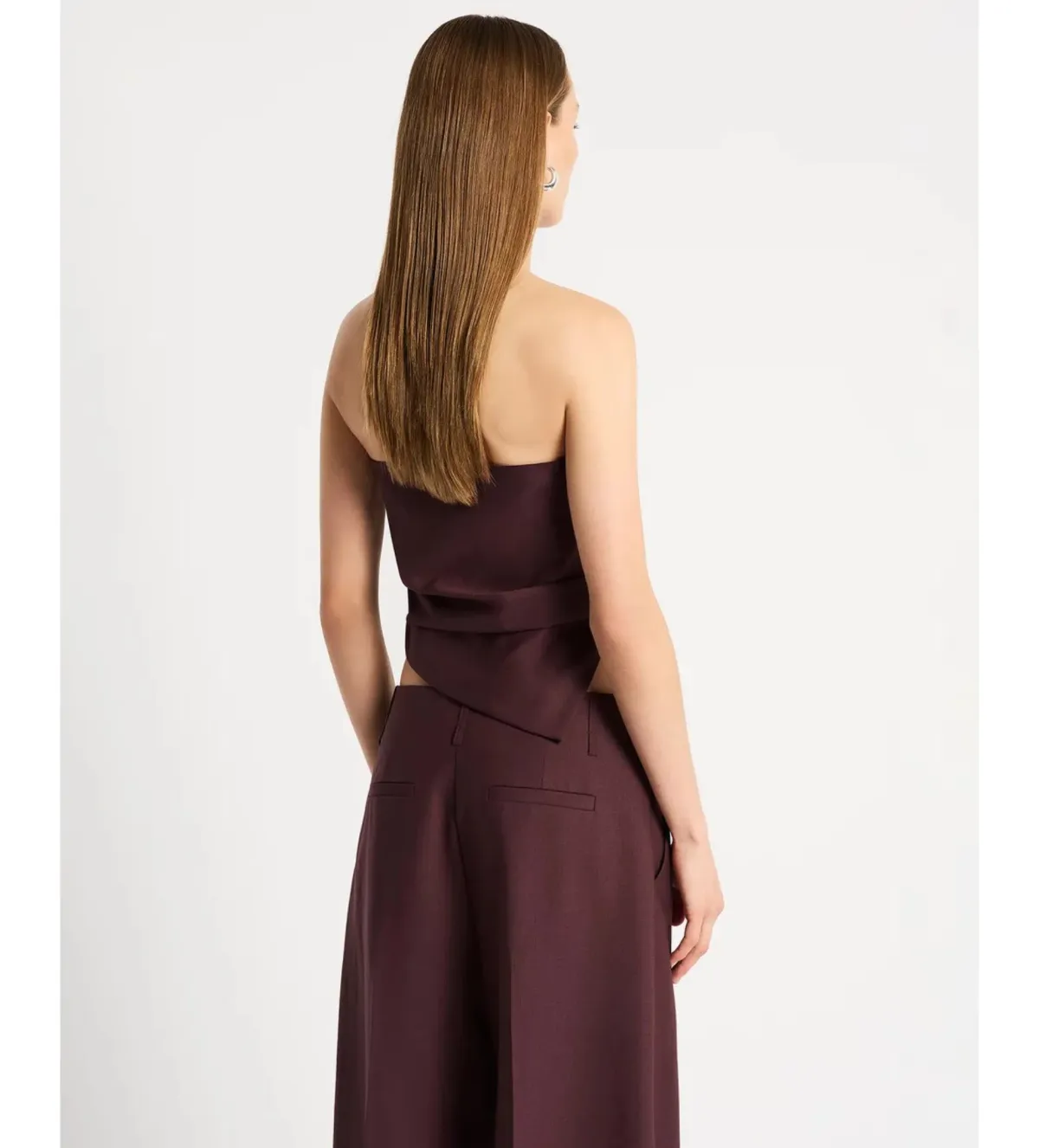 Sass & Bide Hindsight Bodice and Pants Set Merlot Size AU 8 - Image 5