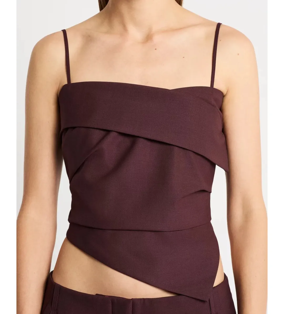 Sass & Bide Hindsight Bodice and Pants Set Merlot Size AU 8 for rent on The Volte - main image