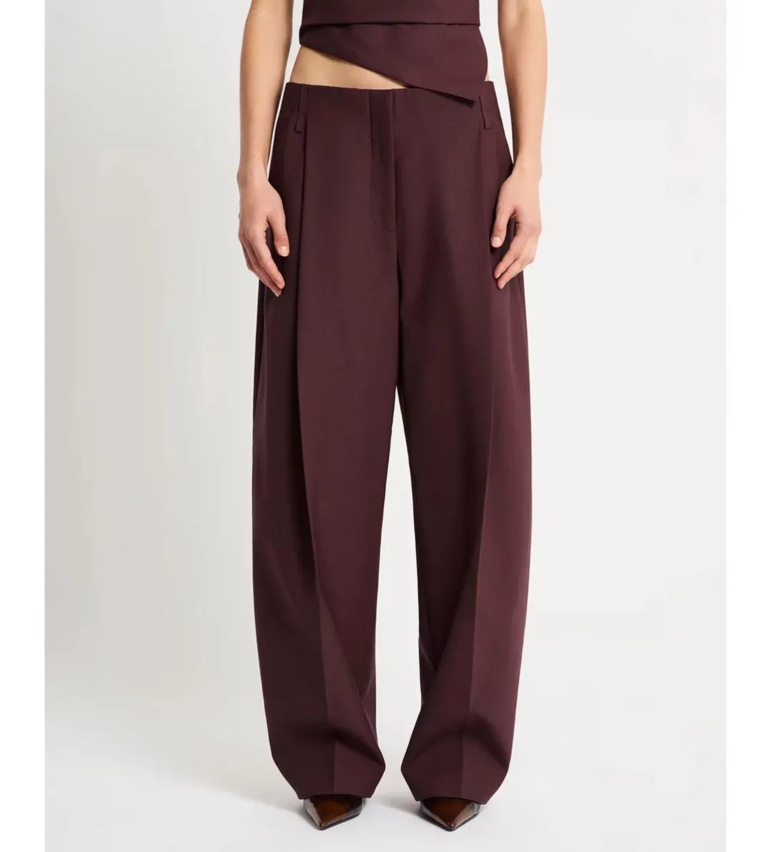 Sass & Bide Hindsight Bodice and Pants Set Merlot Size AU 8 for rent on The Volte - main image