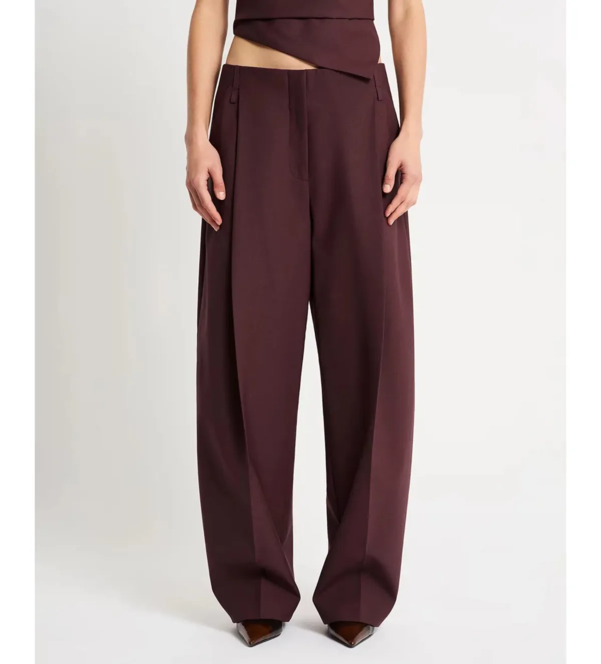 Sass & Bide Hindsight Bodice and Pants Set Merlot Size AU 8 - Image 6